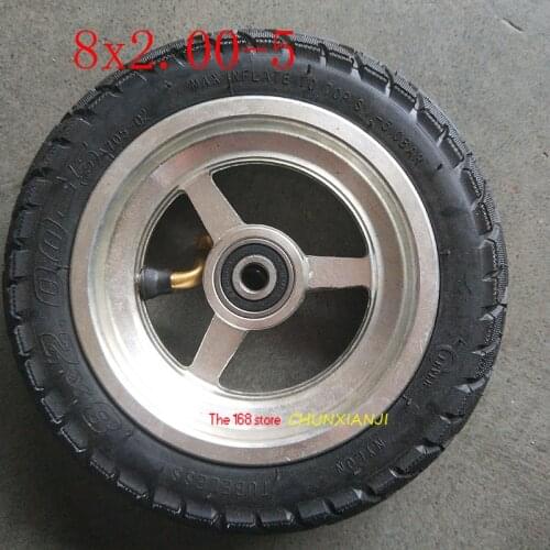 Good Quality 8x2.00-5 Tubeless Tire Wheel Tyre 8*2.00-5 Wheel Hub Pocket Bike MINI Bike Electric Wheelchair Wheel Motor