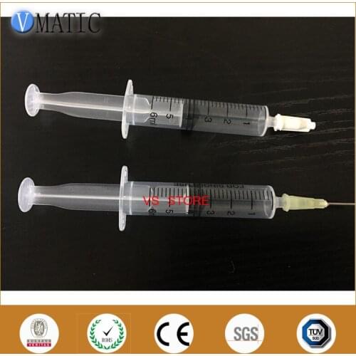 Free Shipping 6cc/ml Syringe + Dispensing Needle + Syringe Cap / Stopper X 2 Sets