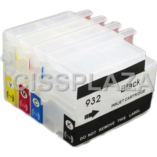CISSPLAZA 2sets 932XL 933 Refill Ink Cartridge compatible for HP 932 933 Officejet 6100 6600 6700 7110 7610 7612 Printer