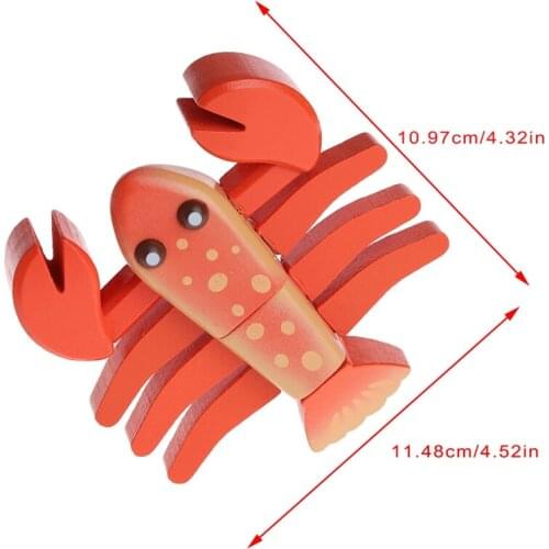 Wooden Cutting Sea Food Chopping Pretend Play Educational Toy Gift For Kid Baby