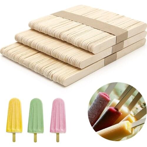 50 pieces 93 x 10 x 2mmDIY ice cream stick wooden children handmade crafts art cake making children gifts
