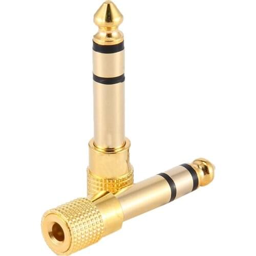 Jack 6.5 6.35mm Male Plug to 3.5mm Female Connector Headphone Amplifier Audio Adapter Microphone Converter