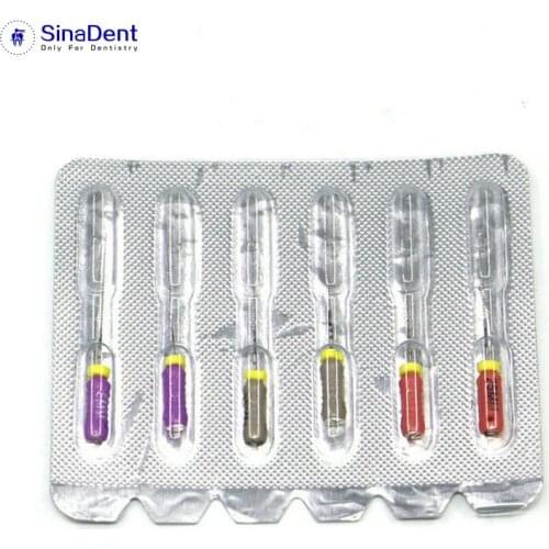 6pcs/Pack Dental Channel files 21mm 25mm C+ System 6# 8# 10# for Endodontic Retreatment Stainless Steel High Quality