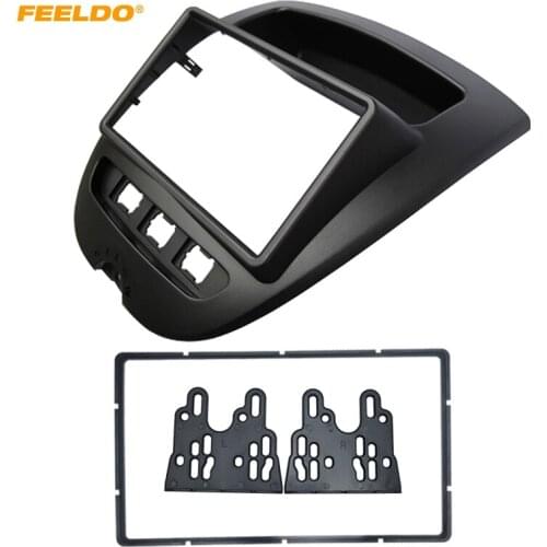 FEELDO 1PC Car 2DIN Stereo Fascia Panel Frame Adapter For Aygo Citren C1 Peugeot Radio Dash Plate Frame Installation Kit