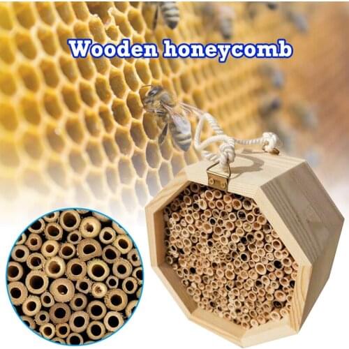 Hexagonal Wooden Honeycomb Nests Innovative Refillable Handmade Hive Box for Beekeepers Beekeeping A1