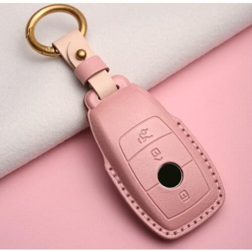 Leather Car Key Cover Case for Mercedes Benz E Class E300 E400 E63 W213 S Class S450 S550e S560 S63 S65 Covers Protect