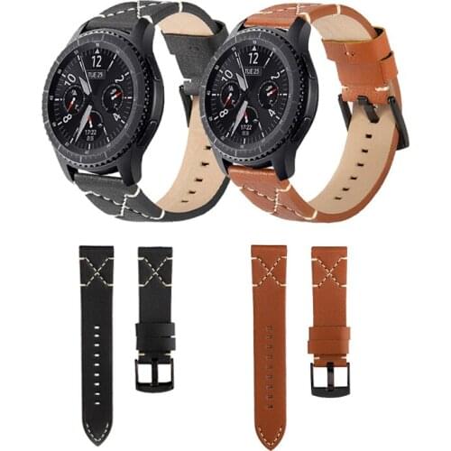 Leather for samsung galaxy watch 46mm 42mm band for samsung active watch band 22mm for galaxy watch active 2 strap