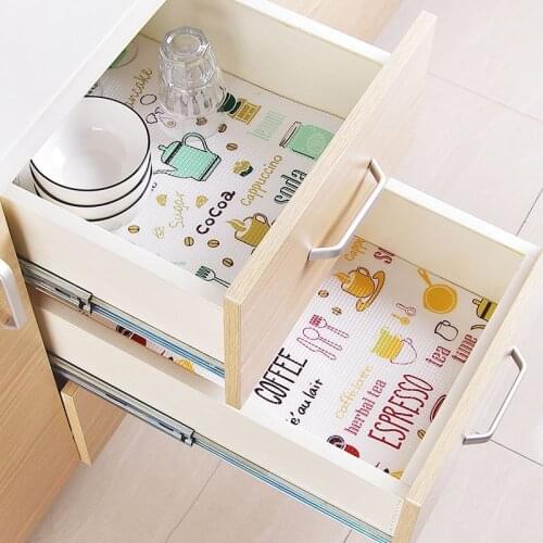 Creative cartoon kitchen drawer cupboard shoe cabinet wardrobe table household dust-proof damp oil and water cushion paper