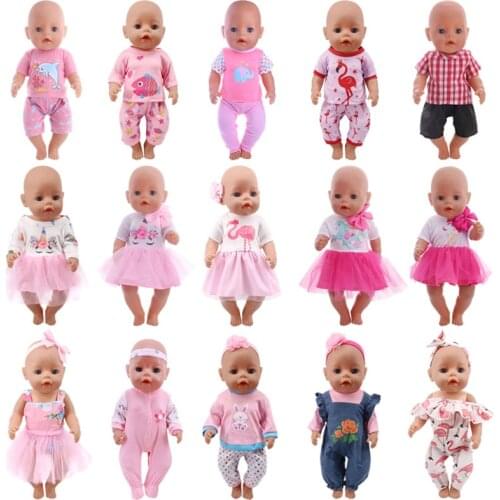 Doll Clothes Unicorn Flamingo Dress For 18 Inch American of Girl`s&43Cm Baby New Born Doll Reborn Doll Russia Doll DIY Gift`s