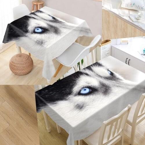Best Animals Wolf 02 Custom Table Cloth Rectangular Oxford Print Waterproof Oilproof Square Table Cover Wedding Party Tablecloth