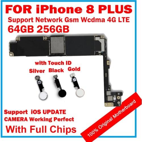 Clean iCloud Logic Boards For iPhone 8 4.7" Motherboard NO YES Touch ID Full Mainboard for iPhone 8 Plus 5.5inch