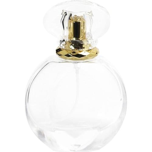 50ml 1.7 Ounce Refillable Clear Glass Perfume Bottle Container Atomizer