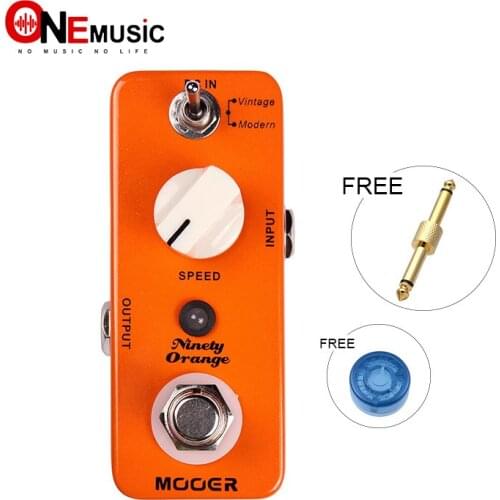 MOOER Micro Ninety Orange Phaser Effect Guitar Compact Pedal Vintage Modern True bypas with Pedal Connector