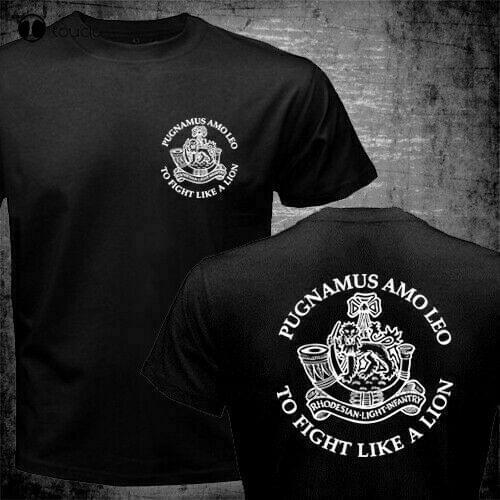 New Army Military Quotes | T-Shirt S-5Xl | Pugnamus Amo Leo To Fight Like A Lion Cotton Tee Shirt S-5Xl