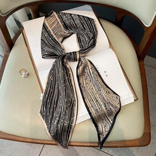 New fashion literary Korean version of small fresh and narrow long scarf decorative scarf headband tie wrist strap bag belt