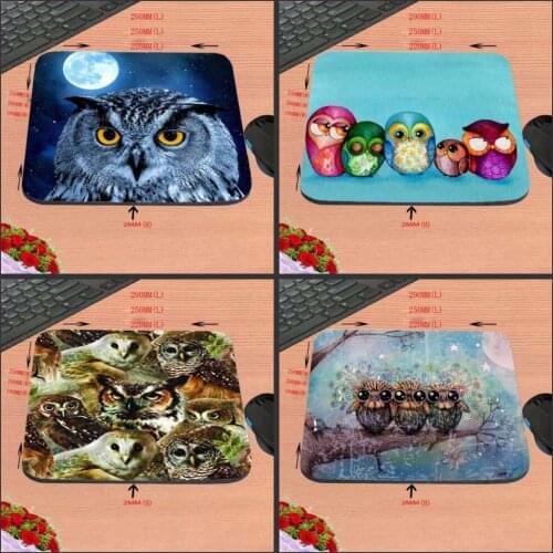 Mairuige Custom Mouse Pad Two Owl Drawing Artwork Beautiful Decoration Computer Notebook Logo Printing Mouse Pad