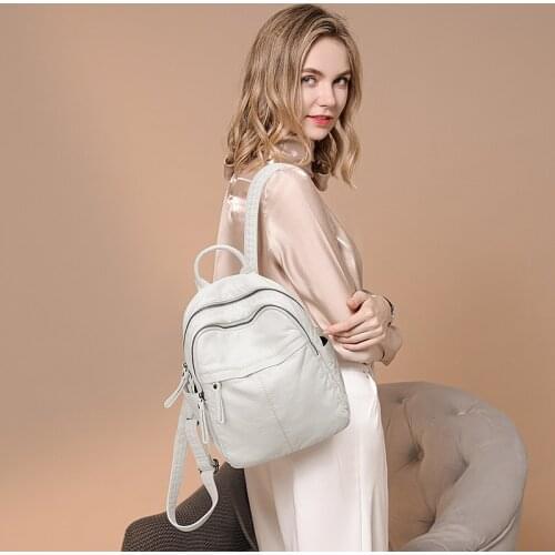 Casual Womens Backpack for Travel Galaxy Soft Pu Leather Small Backpacks Bags for Women Anti Theft Backpack for Girl