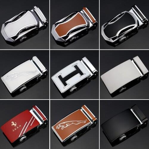 Luxury Brand Mens Business Alloy Automatic Buckle Belt Head Ratchet Wide 4cm Male Apparel Accessories Designer Without Strap