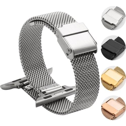 Milanese Strap for Apple Watch 44mm 40mm 42mm 38mm Slim Stainless Steel Metal Wrist Band Bracelet for iWatch Series SE 6 5 4 3 2