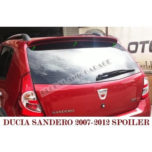 For Ducia Sandero 2007-2012 Spoiler Auto Accessory Universal Spoilers Car Antenna For Car Styling Diffüser Flaps Splitter Black