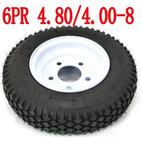 High Quality 4.00/4.80-8 Vacuum Tire 6pr Tire Tubeless Hub For Trolley, Small Train, Carousel Truck Wheel