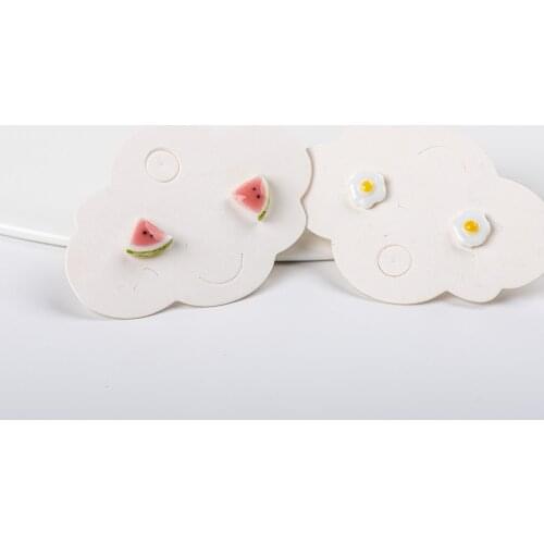 Ceramic Stud Earrings Womens DIY Girl Jewelry Accessories Korean style Cute Colorful Summer Earring Mixed Styles #KZ517