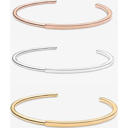 2021 New Style 925 Sterling Silver Blue Wavy Slider Bracelet For Women Fashion Luxury Daily Wear Adjustable Bracelet Jewelry