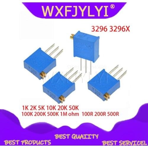 10pcs 3296 3296X series resistanceohm Trimpot Trimmer Potentiometer 1K 2K 5K 10K 20K 50K 100K 200K 500K 1M ohm 100R 200R 500R