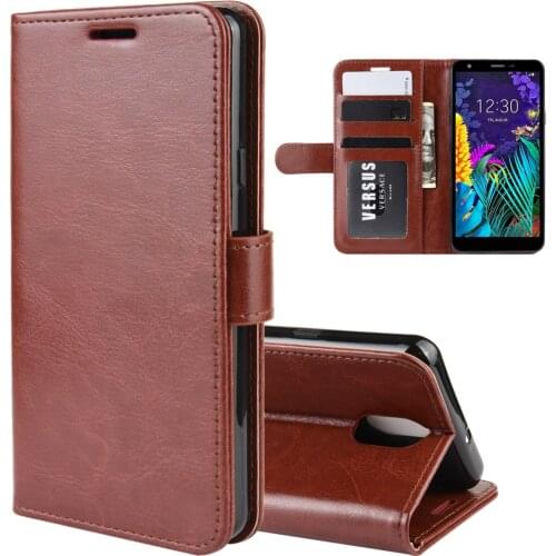 10pcs/lot phone case crazy horse Wallet Leather Case Card Holder For LG K30 K20 2019 G8X G8s ThinQ W30 W10 L-01L Stylo 5 K50 K40