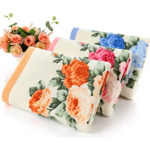 2020 100% Cotton Brand New Women Peony Towel Mens Towel 75 * 35cm Bath Towel 70 * 140cm High Quality Beach Towel
