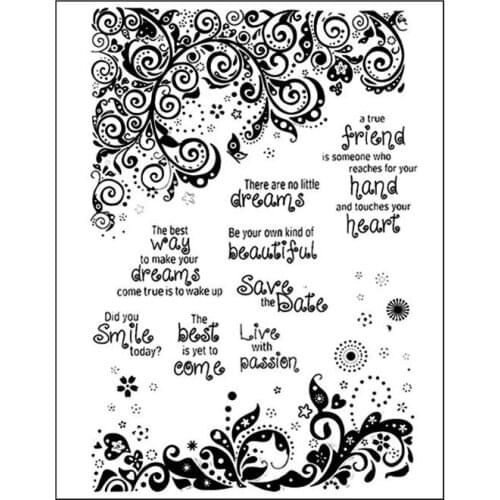 2020 New Drop Ship&Wholesale Beautiful Pattern Transparent Clear Silicone Stamp For DIY Scrapbook Embossing Album Decorative