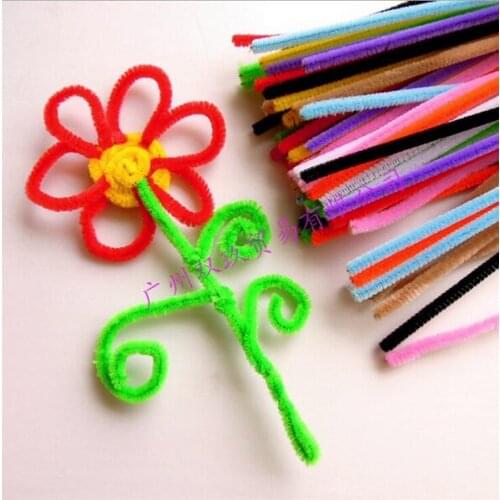 50pcs/ lot Wool Top Childrens Educational Toys DIY toys materials shilly-stick Plush Stick handmade art Christmas toys hot sale