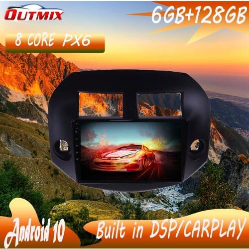 For Toyota RAV4 2005-2013 Android10.0 Car DVD Player GPS Multimedia Auto Radio Car Navigator Stereo Receiver 128G Carplay dsp