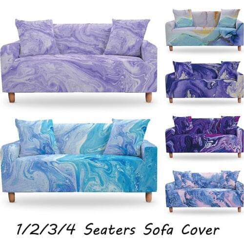 Marble Sofa Cover Slipcovers Sectional Elastic Stretch Sofa Cover for Living Room Couch Cover L shape Armchair Cover 1-4 Seaters