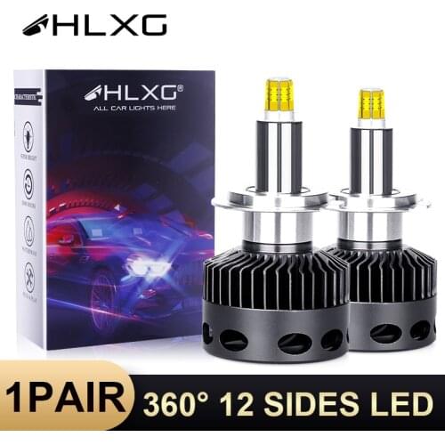 HLXG h7 led 360 canbus CSP H8 H9 H11 лампочки h7 bulb lamp 12 Sides 18000LM 6500K car Light 9005 HB3 9006 HB4 H1 LED headlight