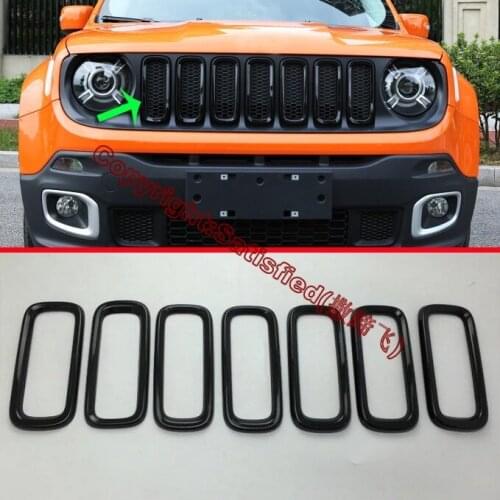 ABS Chrome Front Grille Cover Trim For JEEP Renegade 2015 2016 2017