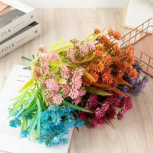 Simulation Fake Flower Color Plastic Plant Balcony Garden Furnishings Decoration Small Daisy Simulation Money Chrysanthemum