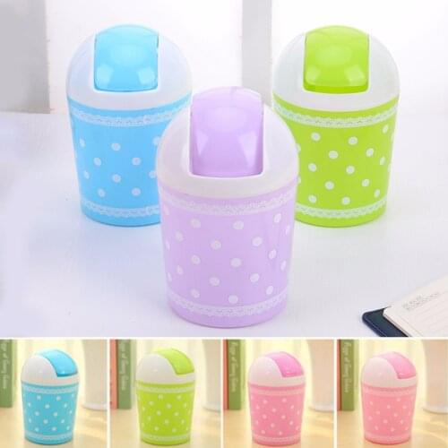 JX-LCLYL Mini Plastic Car Table Dustbin Trash Can Waste Container Rubbish Bin Box Basket