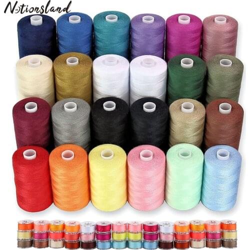 24 Colors 1000 Yards Sewing Threads Kit&25pcs Polyester Thread Spools for Hands and Machines Sewing Stitching Quilting DIY Craft