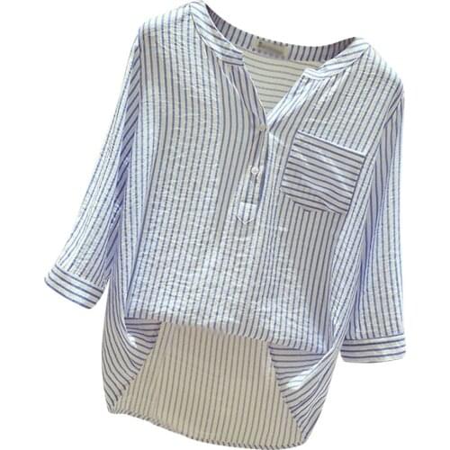 MAIGSWHOO Women's Striped Shirts