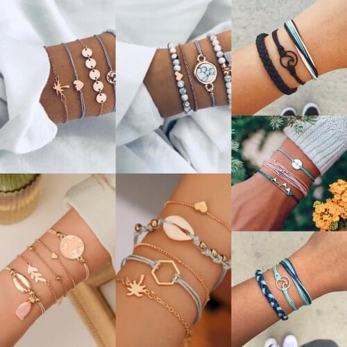 Fashion shell bracelet rainbow tree braided chain letters buttons charms for love heart handmade beads for women jewelry