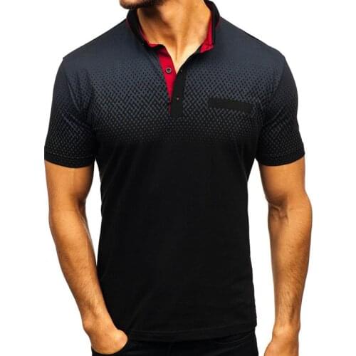 Mens Polo Men Shirt Short Sleeve Polo Shirt Fashion Contrast Color T-shirt New Summer Clothing Brand Streetwear Casual Men Tops