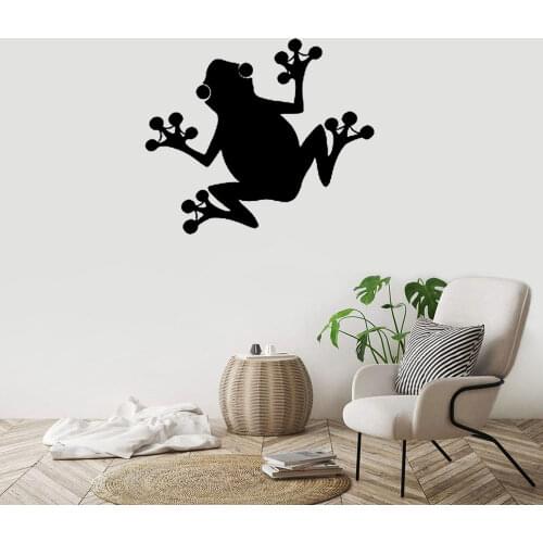 Frog Wall Stickers Amphibians Animal Vinyl Decals Room Decoration Bathroom Stickers Boys Bedroom Decor Frogs Art Mural DW7465