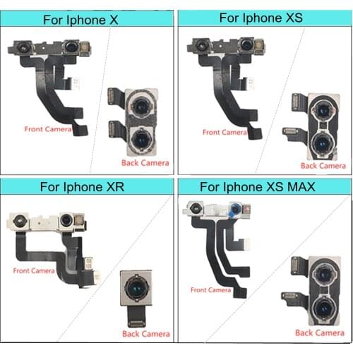 Front & Back Camer For iPhone X XS XR XS max Flex Cable Module Facing Small Camer Light Proximity Sensor Replacement
