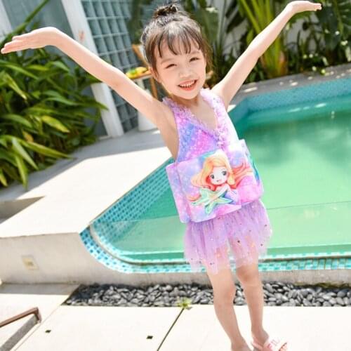 Professional childrens Buoyancy Swimsuit one piece floating Suit Girls' swimsuit childrens swimming equipment