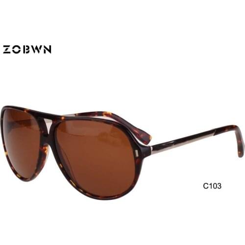 Shield Sunglasses Men Women UV400 Shades Pilot Sunglass polariod brown lens Female Anti-reflection oculos de sol masculino Tea