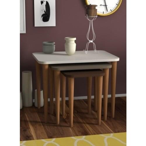 Modern Mounted Coffee table Letto Zigon Coffee table White Cappuccino Brown coffe table table basse