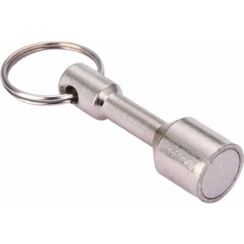 1pc 12mm Super Strong Silver Metal Magnet Keychain Split Ring Pocket Keyring Hanging Holder Outdoor Tool Magnetic DIY materials