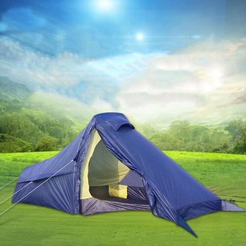 Ultra-Light 300*120*105CM Aluminum Pole Tent Rainstorm-Proof Double Layer Single Person Riding Tent Outdoor Camping Tente Tenda