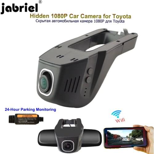 Jabriel 1080P dash cam Hidden WIFi Car Camera car dvr 24 hour recorder rear Camera for toyota corolla rav4 avensis t25 yaris chr